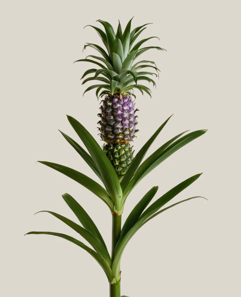 Ananasblume – Eucomis comosa, freigestellte botanische Studioaufnahme